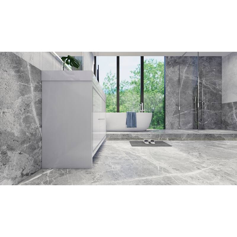 Dove 60'' Freestanding Vanity with Single Reinforced Acrylic Sink
