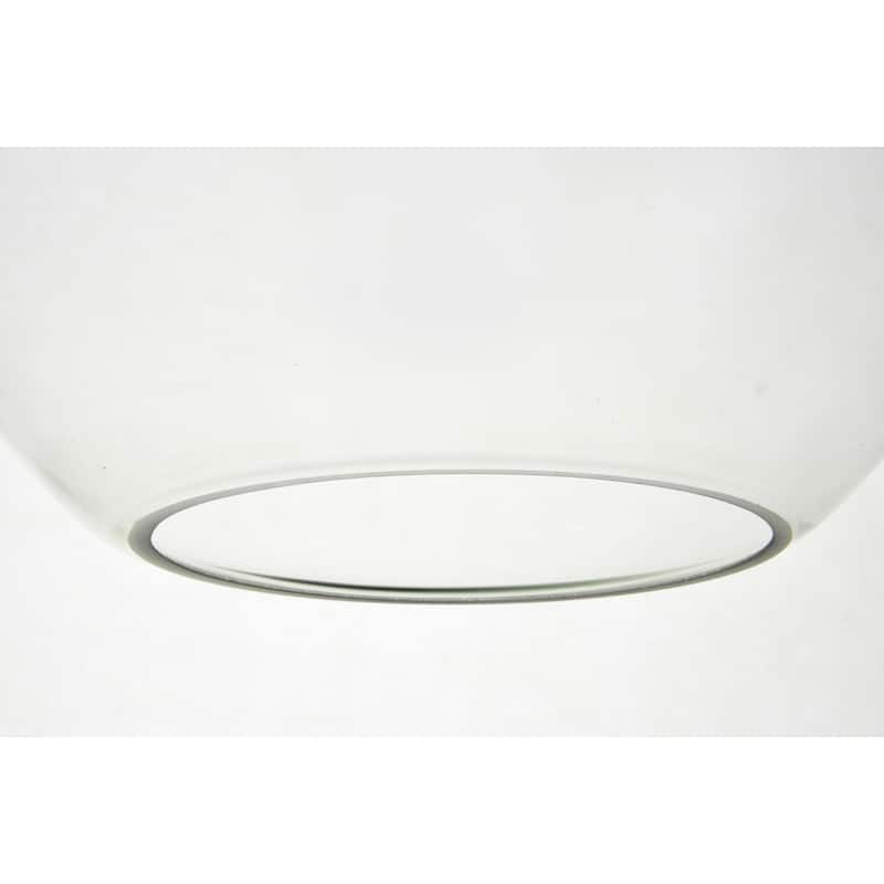 1-Light 12-inch Clear Glass Pendant