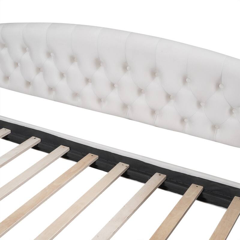 Modern Full Size Luxury Tufted Button Daybed