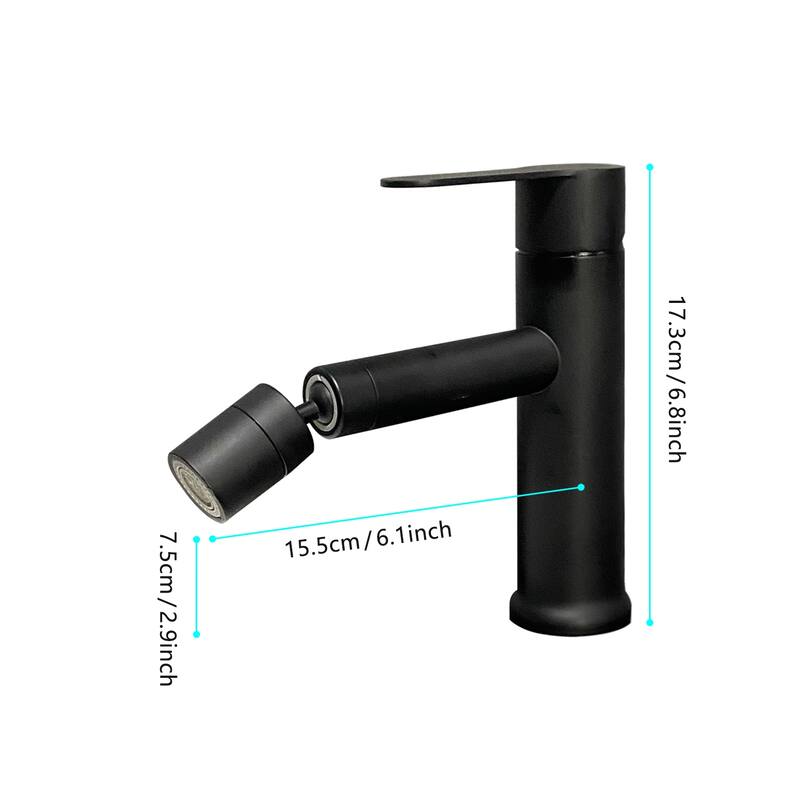 Modern Single Handle Bathroom Sink Faucet with Aerator, Silent and Splash Proof, Adjustable Water Temperature and Flow