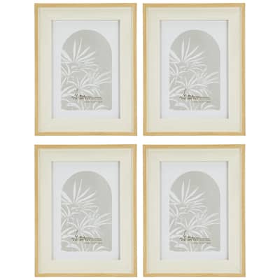 Textured Picture Frames for 5" x 7" Photo - Beige and Cream - Set of 4