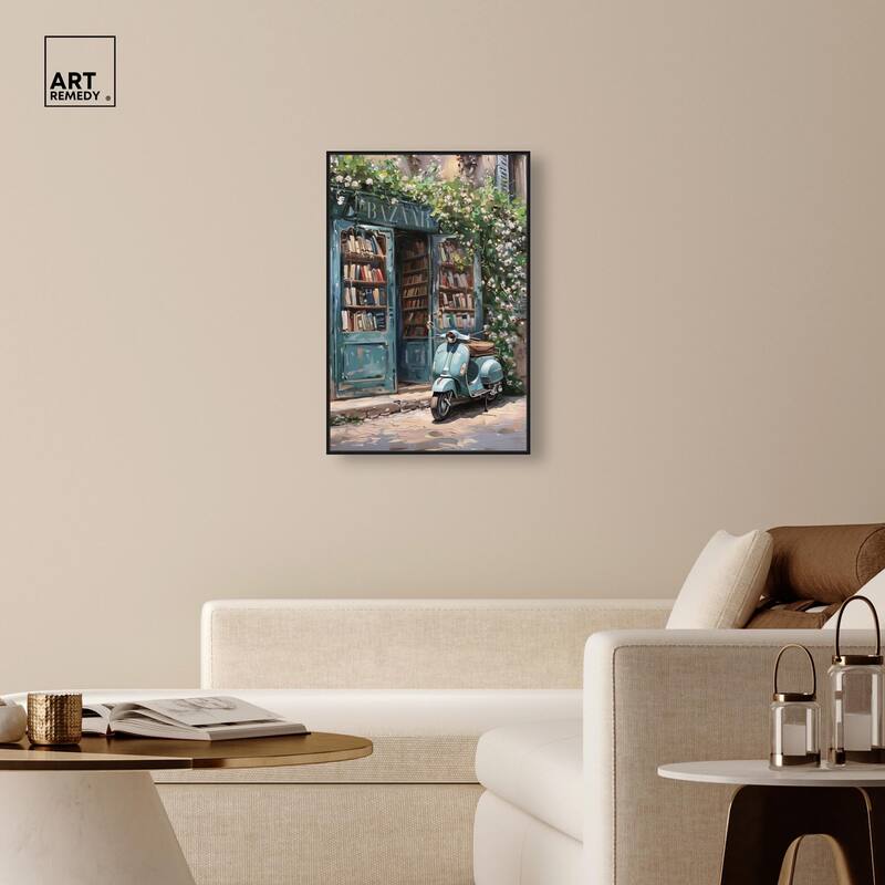 Quaint Bookstore Canvas by Art Remedy