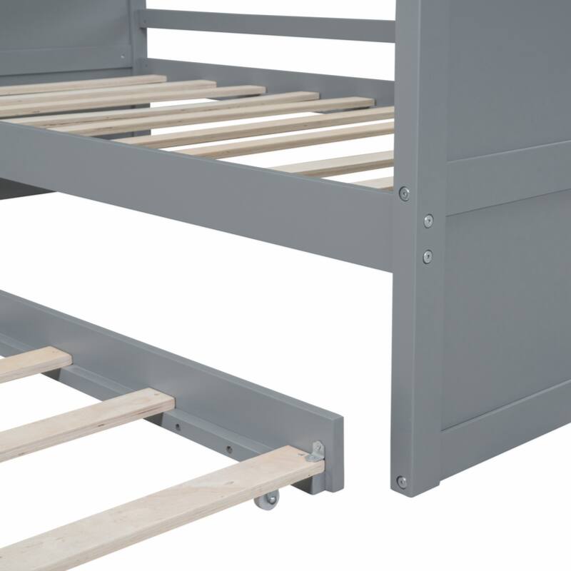 Twin Size Canopy Day Bed with twin size Trundle