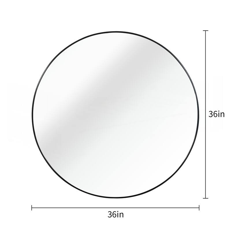 36 Inch Metal Framed Round Bathrrom Mirror