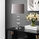 preview thumbnail 10 of 8, SAFAVIEH Lighting 27-inch Keeva Clear Crystal Table Lamp (Set of 2) - 14"x14"x26"
