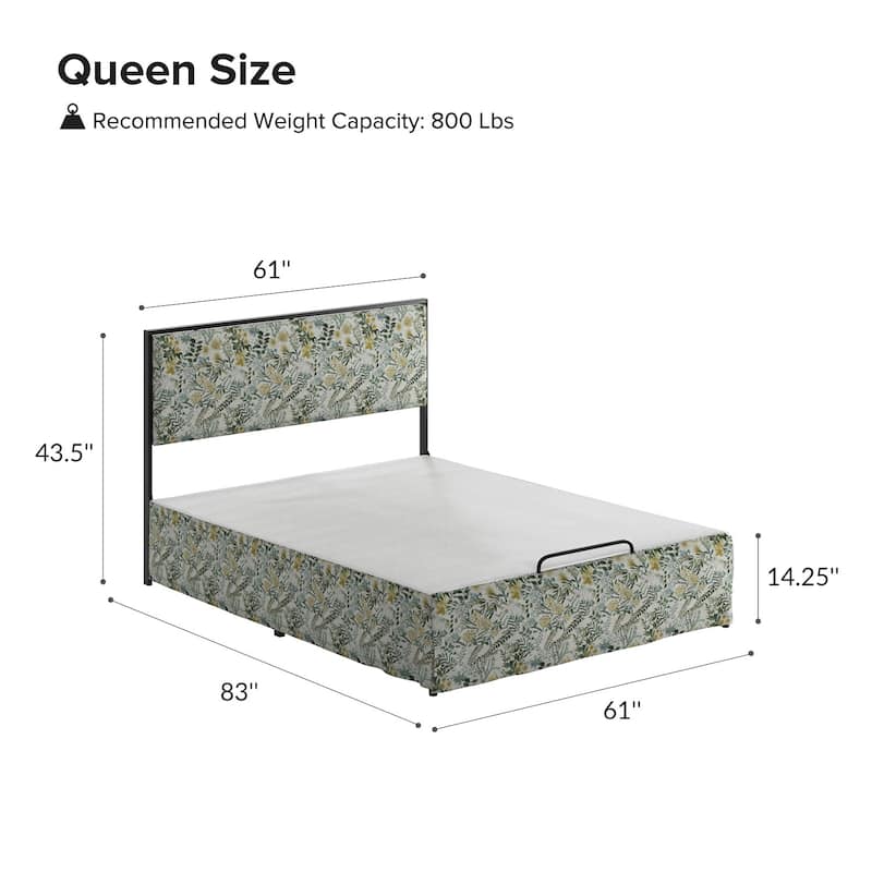 Oliver Modern Washable Slipcover Bed Upholstered Metal by HULALA HOME
