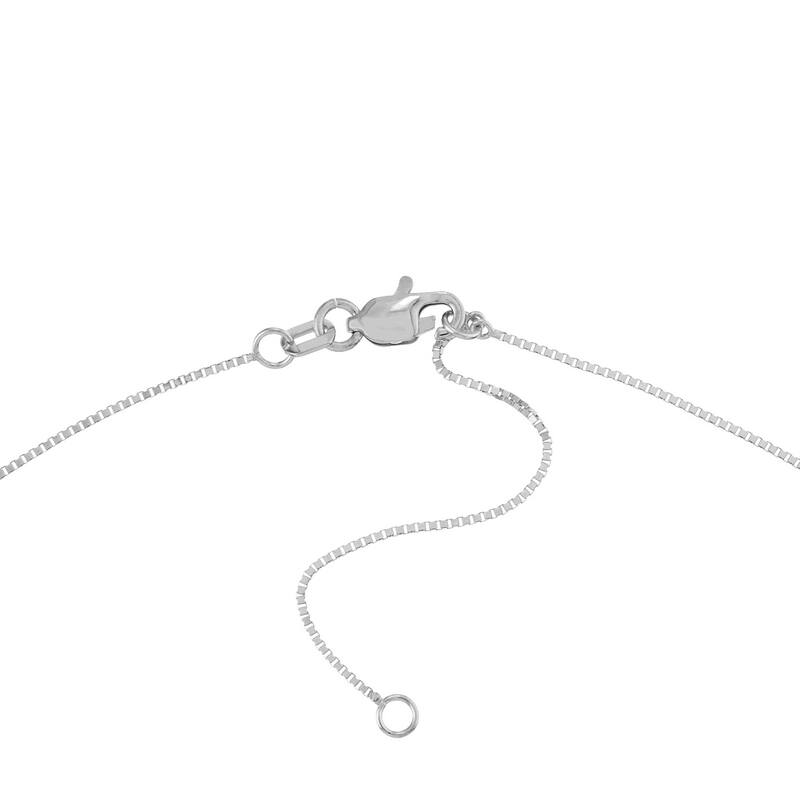 Curata 14k White Gold 0.9mm Extendable Box Chain Necklace (Lobster), 16-18"