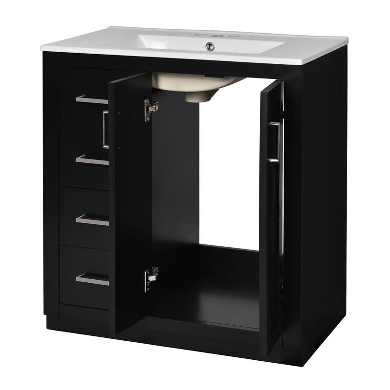 30" Bathroom Vanity with Ceramic Sink