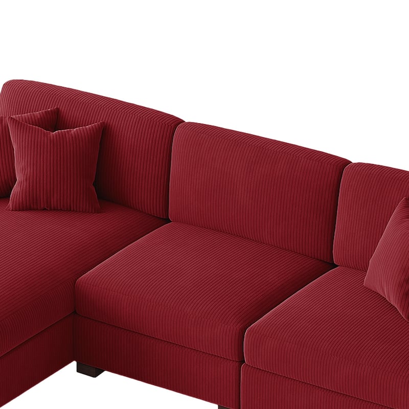Oversized L-shaped Modular Sectional Sofa with Chaise Lounge