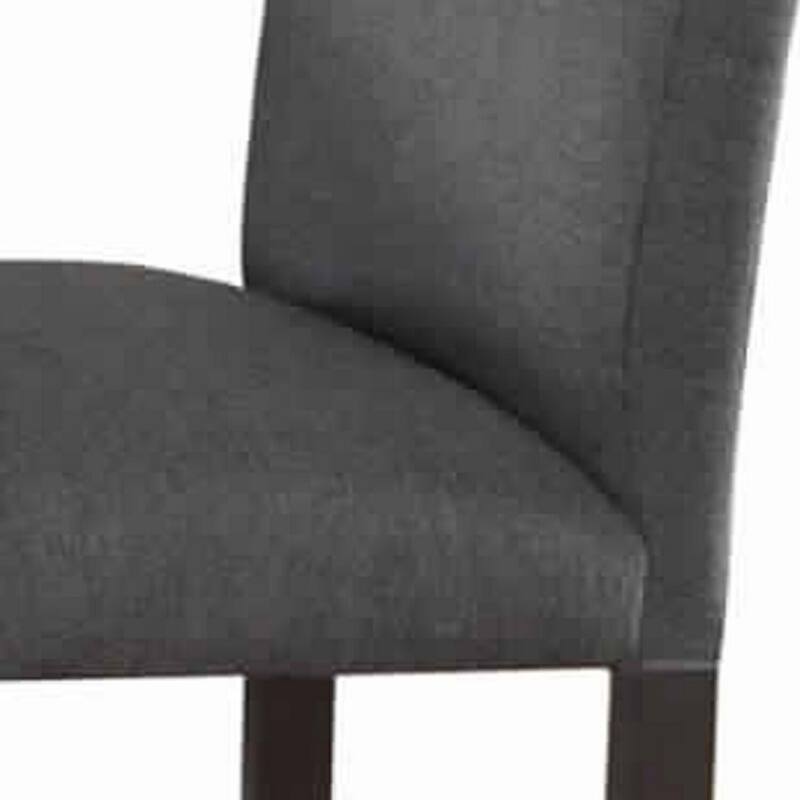 Brown/Gray Fabric Upholstered Wood Frame Dining Chair, Set of 2, Sturdy Dining Chair for Dining Rooms - 23.5