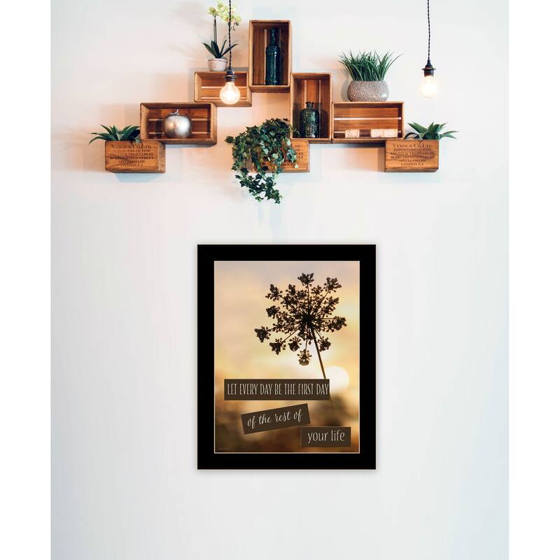 TrendyDecor4U Contemporary "The First Day" Framed Print Wall Art