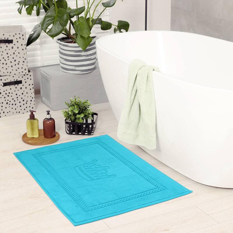 Absorbent Bath Rugs Reversible Cotton Spa Quick Dry Non Slip Bathroom Mat Home Necessities Hotel