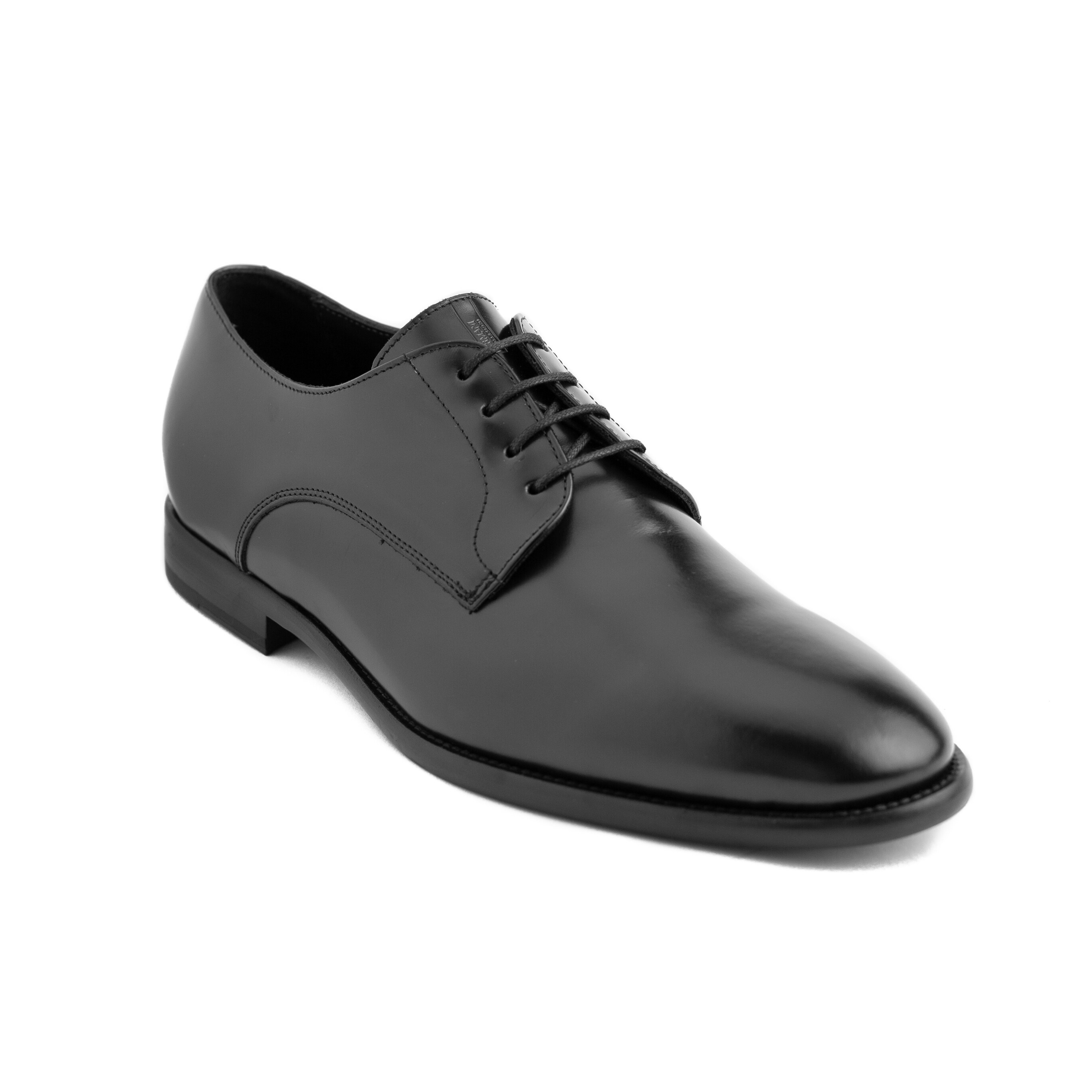 armani black leather shoes
