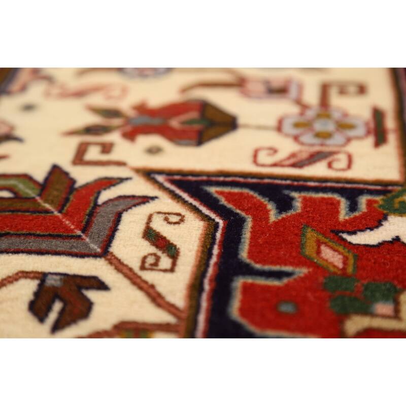 Orange Medallion Tabriz Persian Rug Handmade Wool Carpet - 4'11"x 6'6"