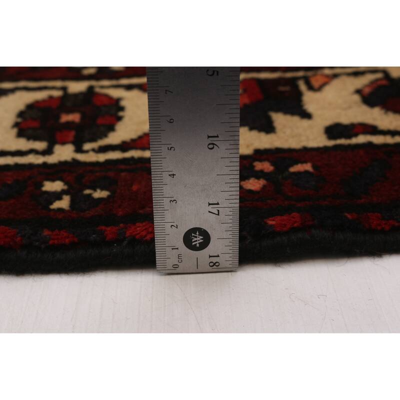 ECARPETGALLERY Hand-knotted Andelz Black, Red Wool Rug - 3'4 x 13'8