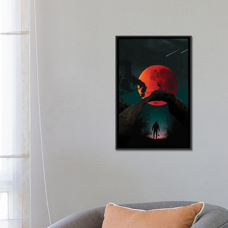 iCanvas "Blood Moon" by Oguzhan Tashan Framed