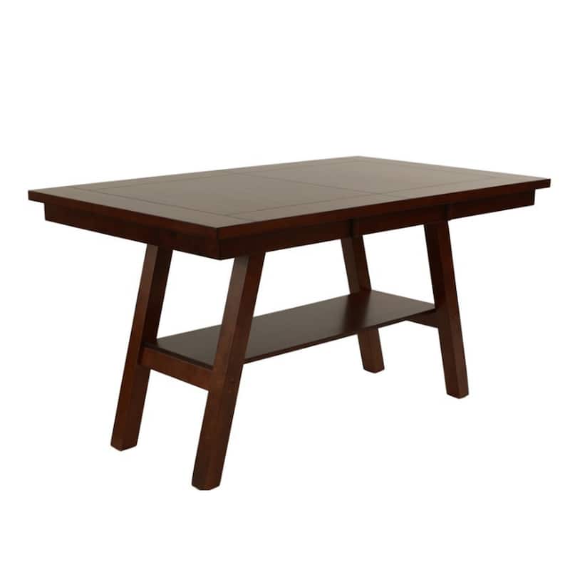 Rubber Wood Counter Height Table In Brown