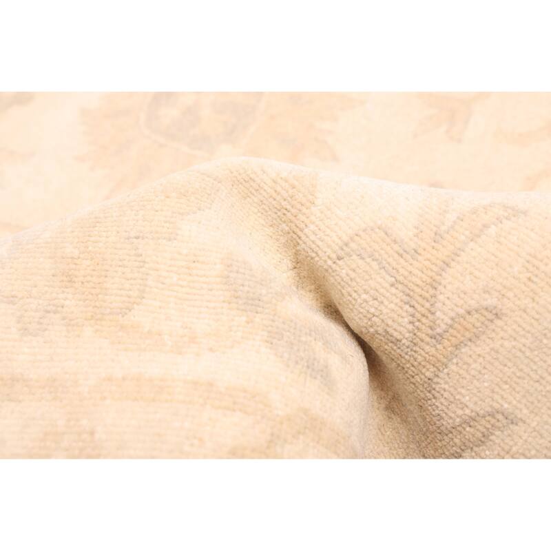 ECARPETGALLERY Hand-knotted Modern Oushak Ivory Wool Rug - 9'6 x 13'5