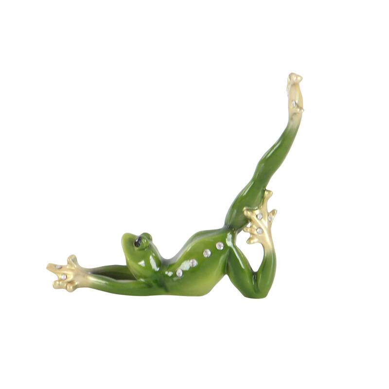 Polystone Frog Decorative Sculpture - Set of 3 Multi Colored - Roche River Decor