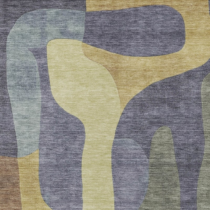 HomeRoots Abstract Transitional Rectangle Outdoor Rug