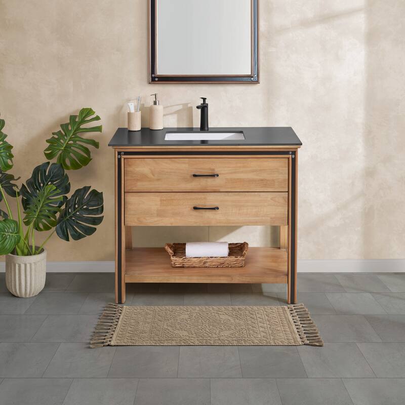 French Connection Nellore Fringe Cotton Bath Rug