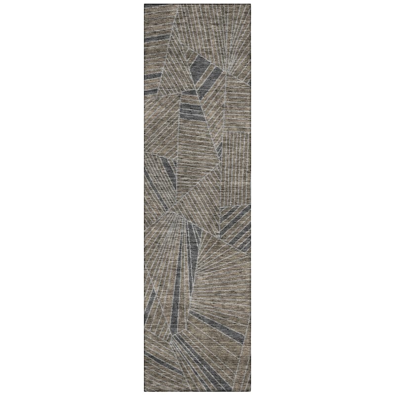 Machine Washable Indoor/ Outdoor Chantille Modern Mosaic Rug