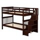 preview thumbnail 9 of 37, Stairway Twin-Over-Twin Bunk Bed with Storage & Guard Rail for Bedroom,Sophisticated & Practical Muti-Functional Bunk Bed