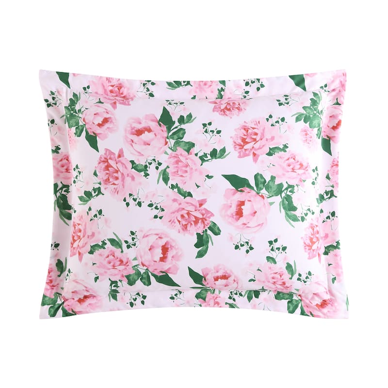 Betsey Johnson Blooming Roses Pink Duvet Cover Set
