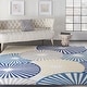 preview thumbnail 37 of 78, Nourison Grafix Modern Geometric Area Rug 7' x 10' - White - Rectangle