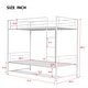 preview thumbnail 40 of 43, Metal Bunk Bed, Divided Into 2 Beds, Bed Bottom with Storage Shelf, Guardrails Metal Bed Frame