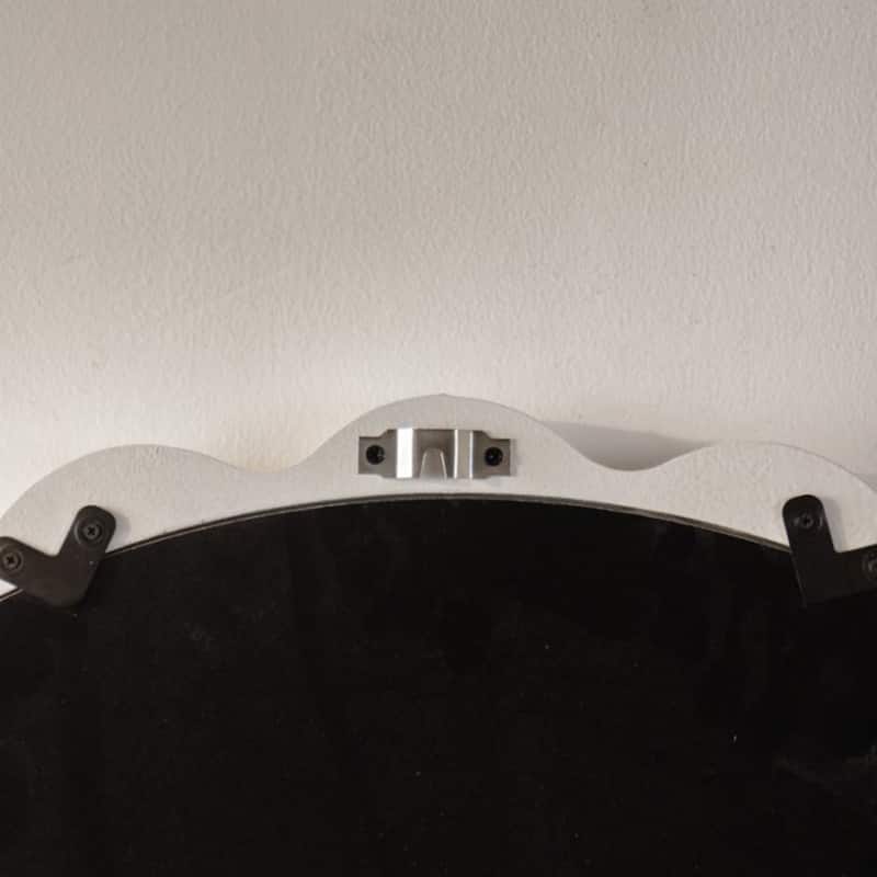 White Scalloped Round Wall Mirror - Wavy Frame Decor for Living Room, Bedroom, Bathroom