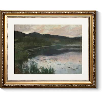 Gold Framed Scenery Wall Art,River Landscape