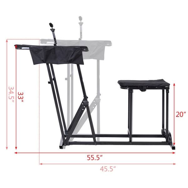 Shop Gymax Folding Shooting Bench Seat With Adjustable Table Gun