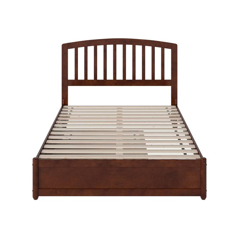 Lucia Platform Bed with Panel Footboard and Twin Trundle