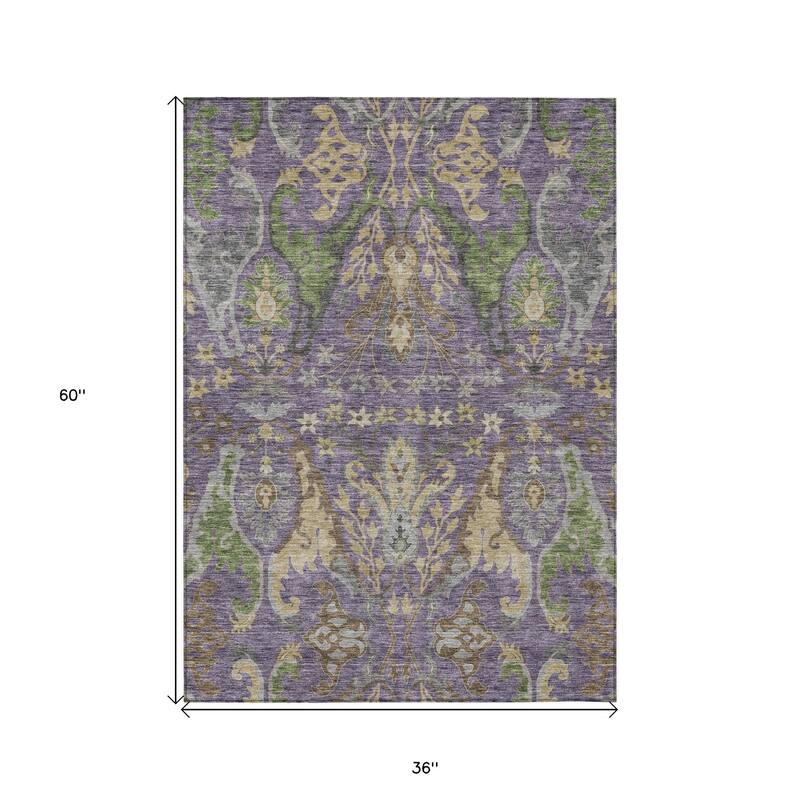 HomeRoots Floral Transitional Rectangle Outdoor Rug