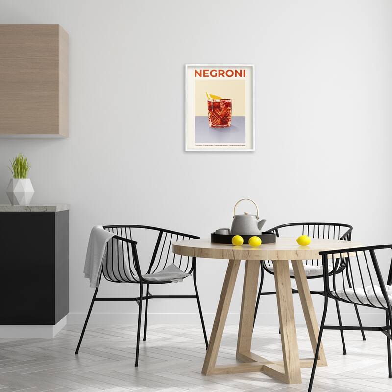 Stupell Negroni Classic Cocktail Framed Giclee Art Design By Victoria Barnes