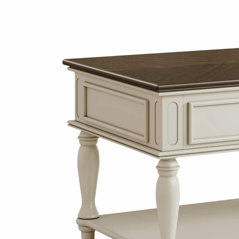 Farmhouse Coffee Table with One Drawer