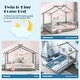 preview thumbnail 15 of 31, Extendable House Bed Twin to King Daybed with Roof and Fence Rails