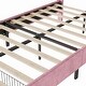preview thumbnail 6 of 7, VECELO Twin Beds Set of 2 with Drawer for Kids, Upholstered Storage Bedframes, Brown Kids Bed Set of 2