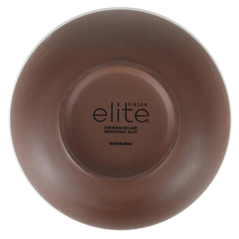 Gibson Elite William Crest 4 Piece Cereal Bowl Set, 6.25" Round Stoneware Reactive Glaze Finish, Soup, Dessert & Snack Bowls