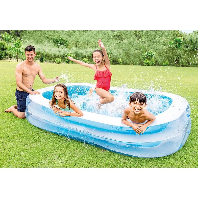 Intex Swim Center 198 Gallon Inflatable Family Swimming Pool, Blue (6 Pack)