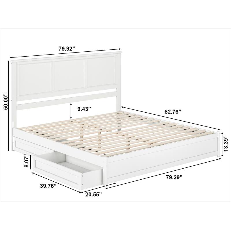 Felicity Platform Bed with Panel Footboard and Storage Drawers