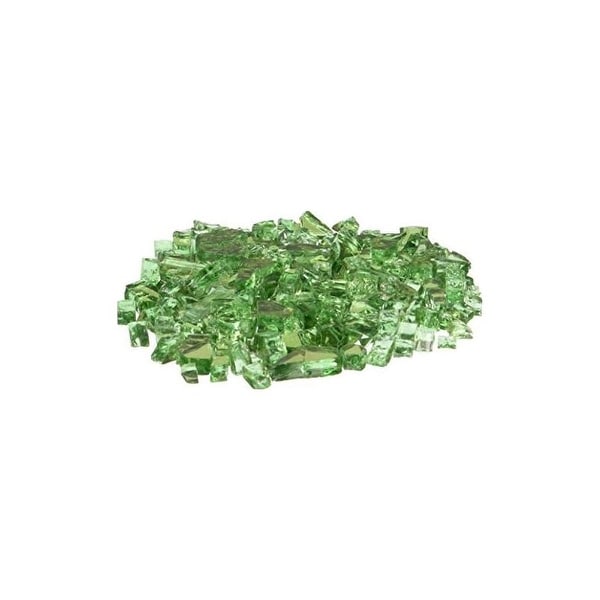 AZ Patio Heaters RGLASS-2-RGRN Reflective Fire Pit Fire Glass in Green, 20lbs - Green
