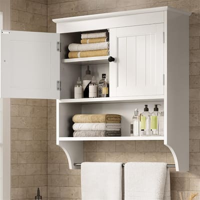 Bathroom Wall Cabinet - 7.9"D x 23.9"W x 27.6"H
