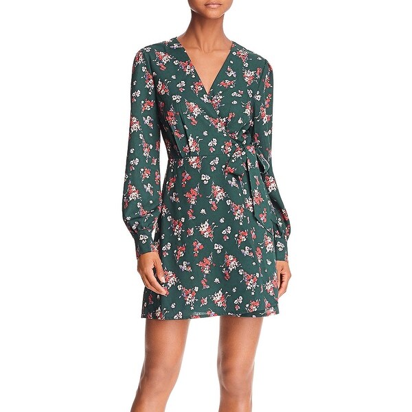 ladies floral wrap dress