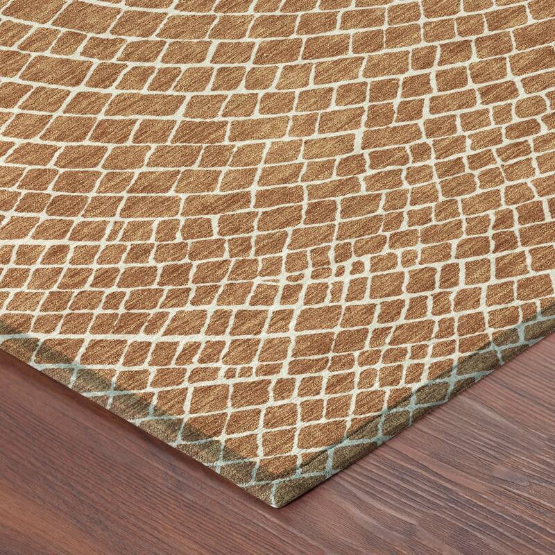 Machine Washable Indoor/ Outdoor Modern Gravity Chantille Rug