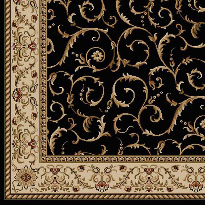 Admire Home Living Amalfi Transitional Scroll Pattern Area Rug