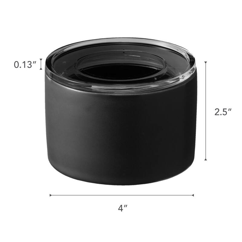 Yamazaki Home Ceramic Canister - Small, Ceramic, 1 cup, 240 milliliters - L 4.13 x W 4.13 x H 2.76 inches