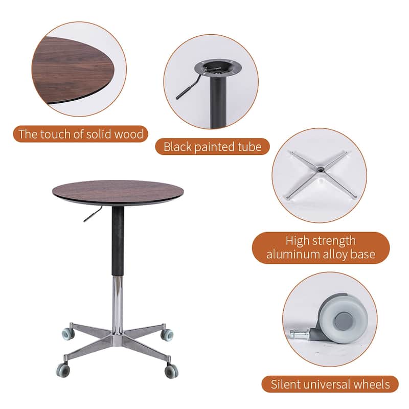 Movable Adjustable Coffee Table 360 Swivel
