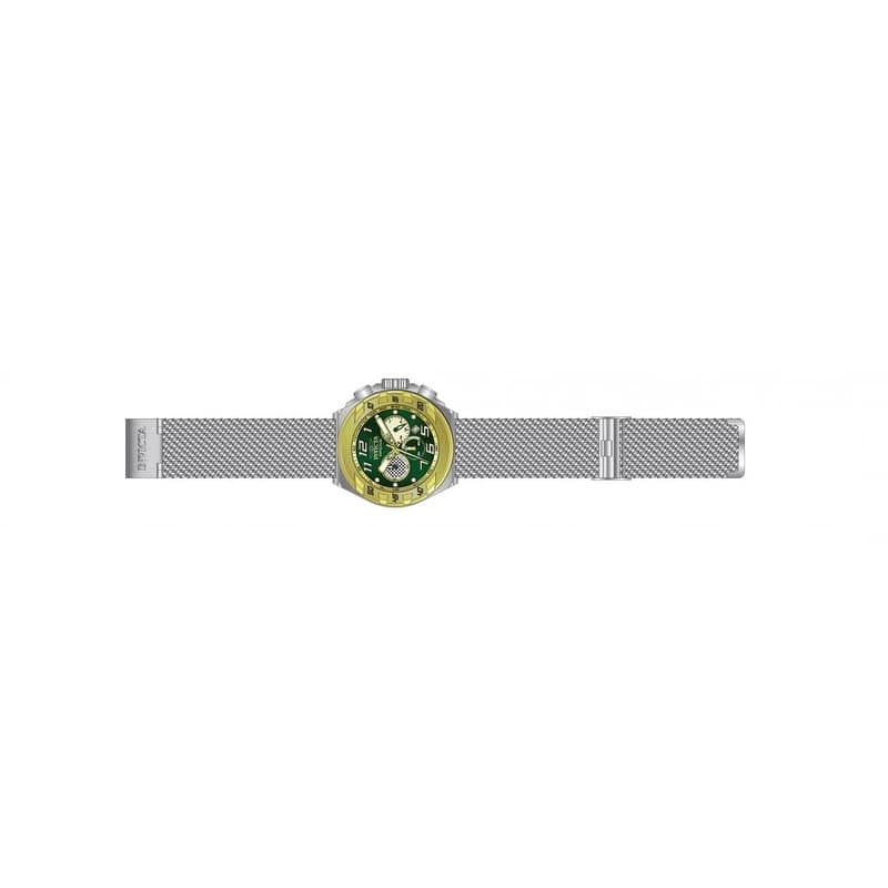 Invicta Men's 47205 Invicta Racing Quartz Chronograph White, Gold, Green, Ivory Dial Watch - Green